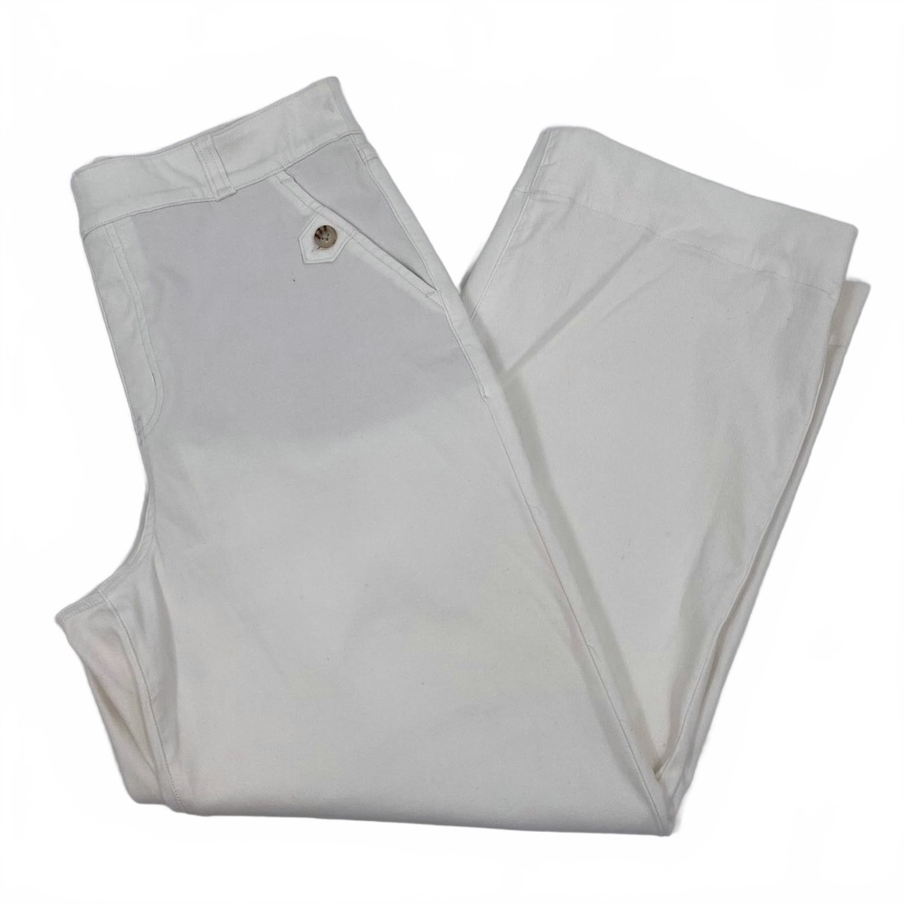 SPANX White Wide Leg Jeans | Regular L Ankle Knit-Blend